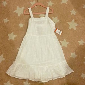 NWT - Girls white eyelet summer dress